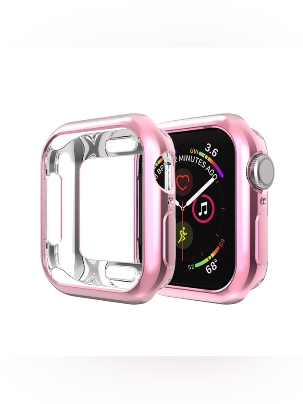 New Unisex Rose Gold Apple Watch Shiny Bumper Case 42mm